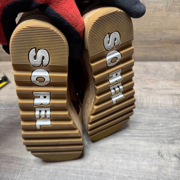 Sorel Cameron Brown Suede Crosstrap Slide Sandal Women's Size 11 - Picture 4 of 7